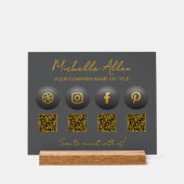 Bedrijf Social Media QR-codes Acryl Bord (Voorkant)
