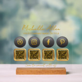 Bedrijf Social Media QR-codes Acryl Bord (Neutraal)