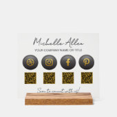 Bedrijf Social Media QR-codes Acryl Bord (Voorkant)