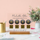 Bedrijf Social Media QR-codes Acryl Bord (Huwelijk)