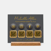 Bedrijf Social Media QR-codes Acryl Bord (Voorkant)