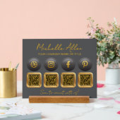 Bedrijf Social Media QR-codes Acryl Bord (Huwelijk)