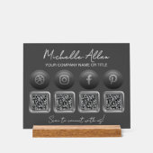 Bedrijf Social Media QR Codes Acryl Sign Acryl Bord (Voorkant)