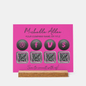 Bedrijf Social Media QR Codes Acryl Sign Acryl Bord (Voorkant)