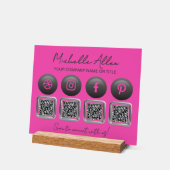 Bedrijf Social Media QR Codes Acryl Sign Acryl Bord (Hoek)