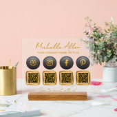 Bedrijf Social Media QR Codes Acryl Sign Acryl Bord (Huwelijk)