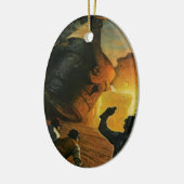  bedrijf, staalindustrie keramisch ornament (Links)