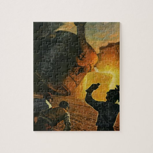  bedrijf, staalindustrie legpuzzel (Verticaal)