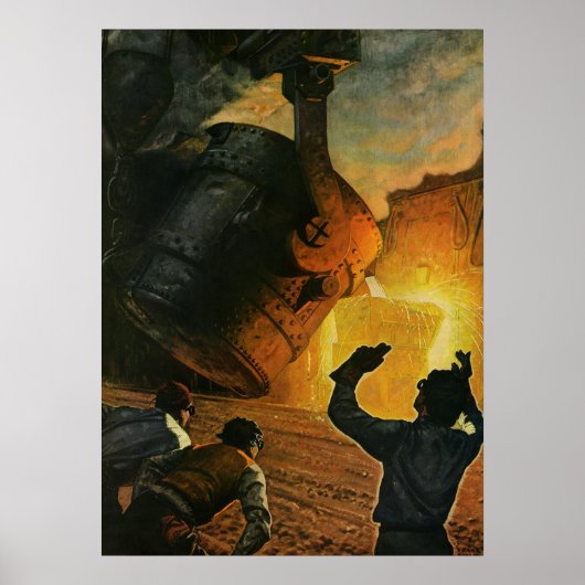  bedrijf, staalindustrie poster (Voorkant)