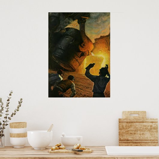 bedrijf, staalindustrie poster (Keuken)