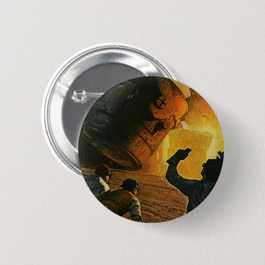  bedrijf, staalindustrie ronde button 5,7 cm (Voorkant /achterkant)