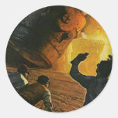  bedrijf, staalindustrie ronde sticker (Voorkant)