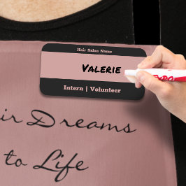 Bedrijf Stagiair Vrijwilliger Tijdelijke rol Droog Naamplaatje