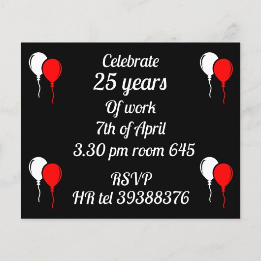 Bedrijf Surprise Pensioen Partij Flyer (Achterkant)