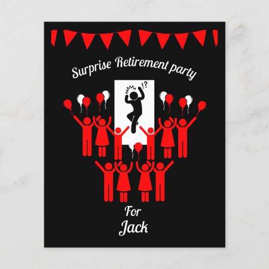Bedrijf Surprise Pensioen Partij Flyer (Voorkant)