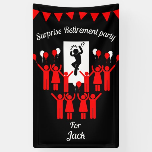 Bedrijf Surprise Pensioen Partij Spandoek (Verticaal)