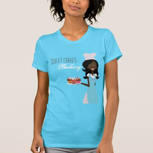 Bedrijf T-shirt Afro-Amerikaanse Baker Cup taarten (Voorkant)