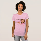 Bedrijf T-shirt Bakkerij Brunette Baker Cup Cakes (Voorkant volledig)