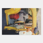 bedrijf, taxichauffeur taxi inpakpapier vel (Voorkant 3)