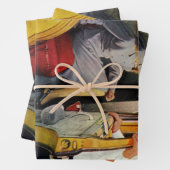 bedrijf, taxichauffeur taxi inpakpapier vel (In situ)