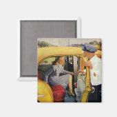  bedrijf, taxichauffeur taxi magneet (Voorkant / Achterkant)