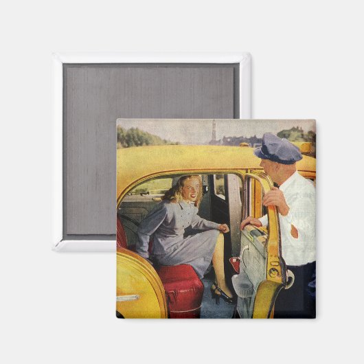  bedrijf, taxichauffeur taxi magneet (Voorkant / Achterkant)