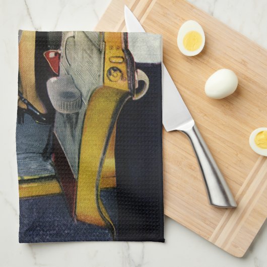  bedrijf, taxichauffeur taxi theedoek (Quarter Fold)