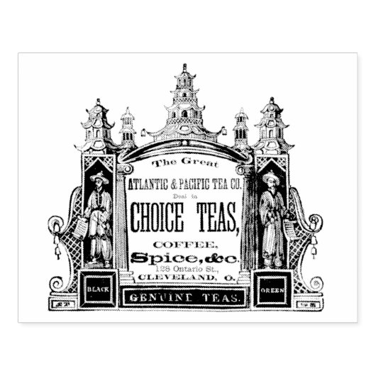  bedrijf Tea en Coffee en kunststempel Rubberstempel (Afrduk)