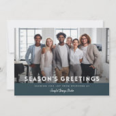Bedrijf Team Foto Kerstmis Bedrijf Feestdagenkaart (Voorkant)