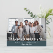 Bedrijf Team Foto Kerstmis Bedrijf Feestdagenkaart (Staand voorkant)