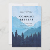 Bedrijf Team Retreat met bergen Kaart (Voorkant)