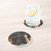  bedrijf, telefoonswitchbordbeheerder zandsteen onderzetter (Zijkant)