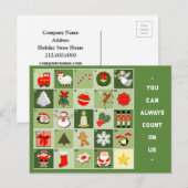 Bedrijf Thanksgiving Holiday Cards Feestdagenkaart (Voorkant / Achterkant)