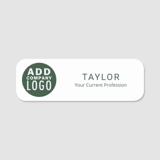 Bedrijf toevoegen Logo Business Staff Medewerker Naamplaatje (Voorkant)