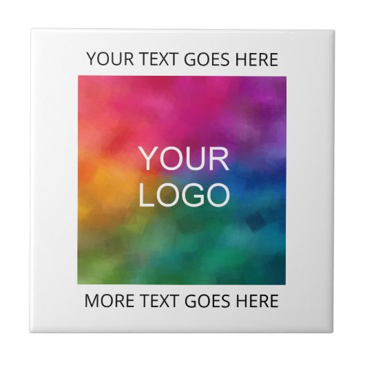 Bedrijf uploadt uw eigen Logo hier Tegeltje (Voorkant)