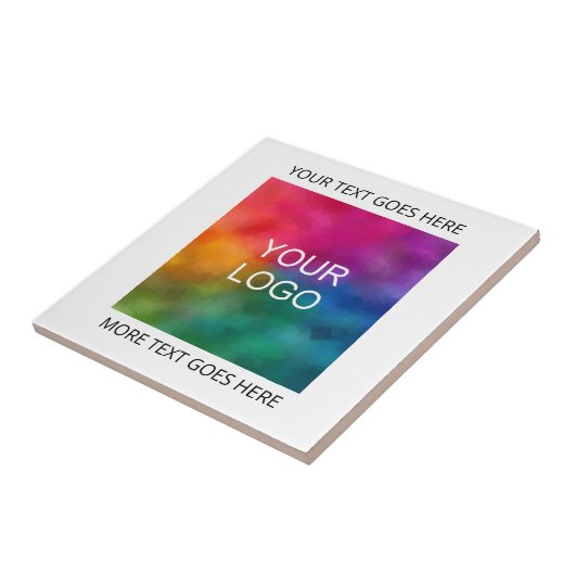 Bedrijf uploadt uw eigen Logo hier Tegeltje (Zijkant)