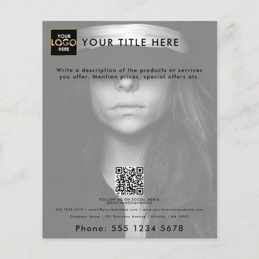 Bedrijf Uw Logo Hier Marketing Foto Flyer (Voorkant)