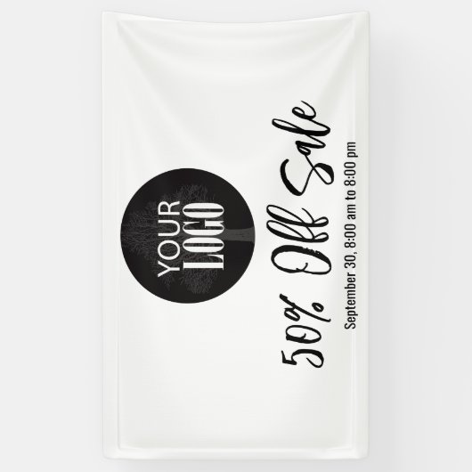 Bedrijf Uw Logo toevoegen Eenvoudige verkoop Spandoek (Verticaal)