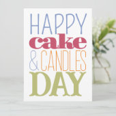 Bedrijf Verjaardag Logo Cupcake Candles Blauw Groe Kaart (Staand voorkant)