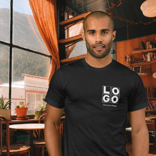 Bedrijf Vierkante Logo en Bedrijfsnaam T-shirt