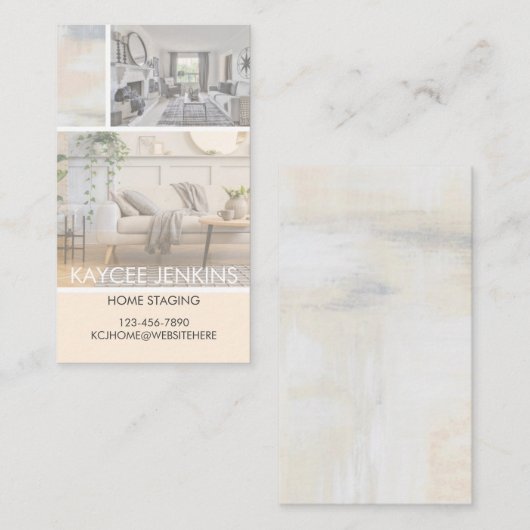 BEDRIJF, Visitekaartje onroerend goed, agent, thui (Voorkant / Achterkant)