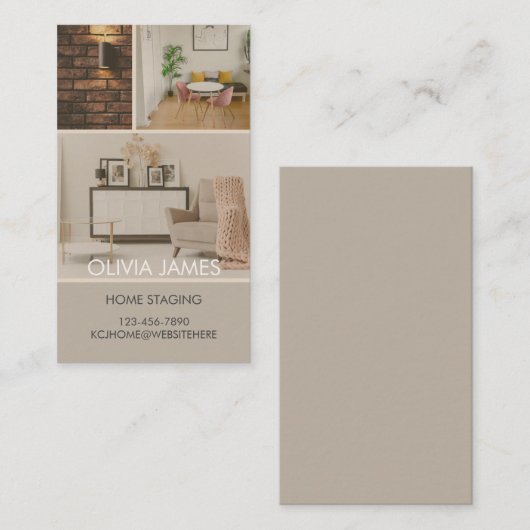 BEDRIJF, Visitekaartje onroerend goed, agent, thui (Voorkant / Achterkant)