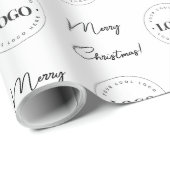 Bedrijf voegt aangepaste Logo feestkerst toe Cadeaupapier (Rol Hoek)