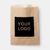  bedrijf voegt Logo Modern Brown toe Bedankzakje (Voorkant)