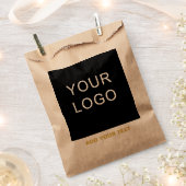  bedrijf voegt Logo Modern Brown toe Bedankzakje (Geknipt)