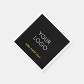 bedrijf voegt Logo modern zwart toe Servet (Hoek)