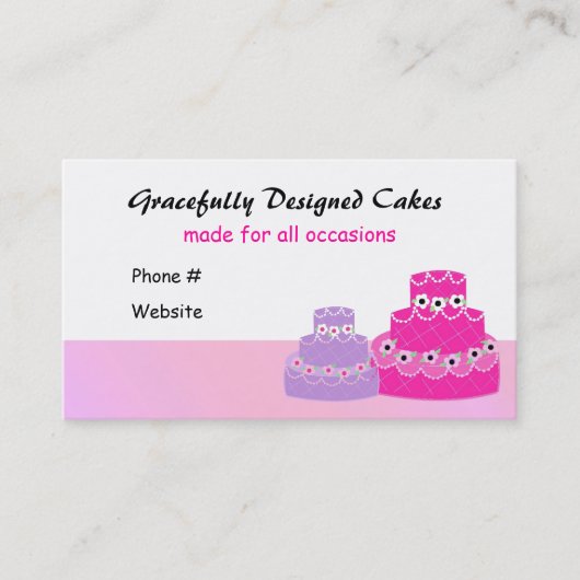 Bedrijf voor cake decoratie visitekaartje (Voorkant)