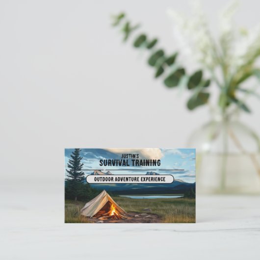 bedrijf voor overlevingstraining visitekaartje (Staand voorkant)