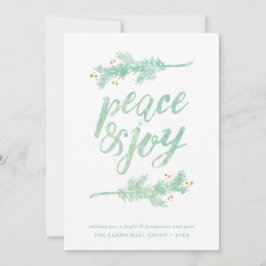 Bedrijf Vrede en Vrede Kerstmis Geen Foto Holiday  Feestdagenkaart