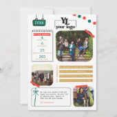 Bedrijf Wat een jaar in de Vakantiekaart van de Re Feestdagenkaart (Voorkant)